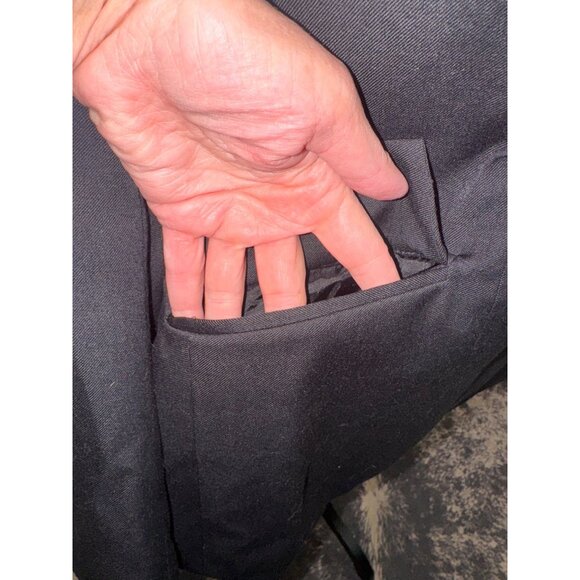 Triumph Black Riding Jacket Hunt Coat Equestrian Blazer Sz 12 Cotton Minimalist - Picture 7 of 11